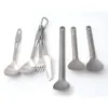 TOAKS Ultralight Titanium Tableware Outdoor Flatware Cutlery Fork and Spoon ► Photo 1/4