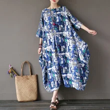 Летнее платье Для женщин Винтаж длинное платье свободные Для женщин макси платье vestidos Халаты Femme