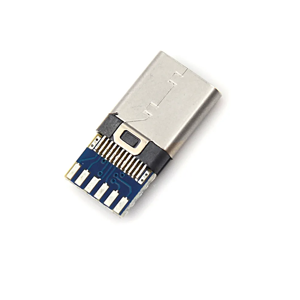 2 шт. USB 3 1 Тип C Male Вилки DIY припоя кабель розетка придает печатной платы SMT оптовая