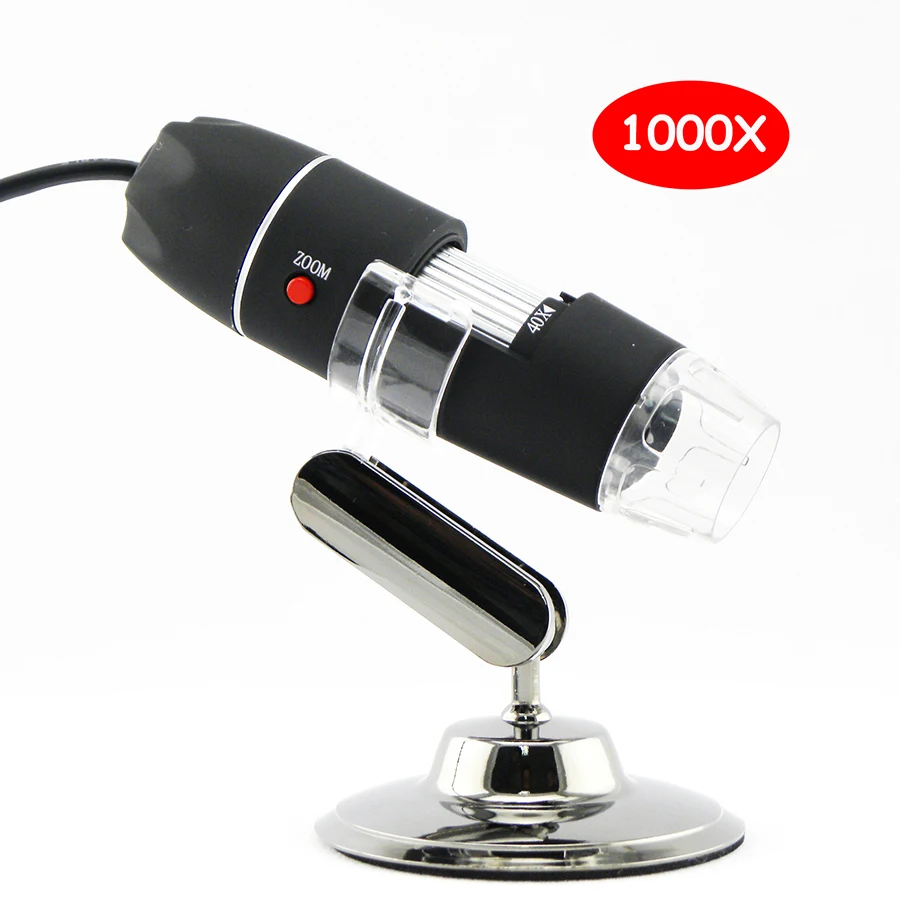tårn oversætter Gulerod 1000X HD digital USB microscope electronic microscope Camera video  microscopeUSB Magnifier +calibration ruler 8 LED lights - AliExpress