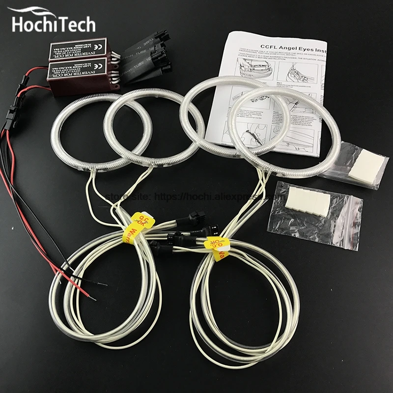 Goedkoop Hochitech Wit 6000K Ccfl Koplamp Halo Angel Demon Eyes Kit Angel Eyes Licht Voor Ssangyong Kyron 2007 2008 2009 2010