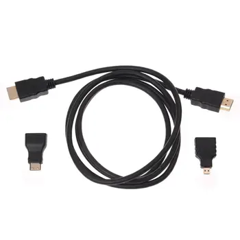 

3 in 1 HD High Speed HDMI to HDMI Cable + Micro HDMI Adaptor+ Mini HDMI adapter