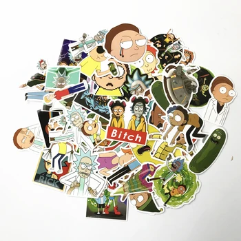 

69Pcs/lot Drama Rick and Morty 2020 Stickers Decal For Snowboard Laptop Luggage Car Fridge DIY Styling Vinyl Home Decor Pegatina