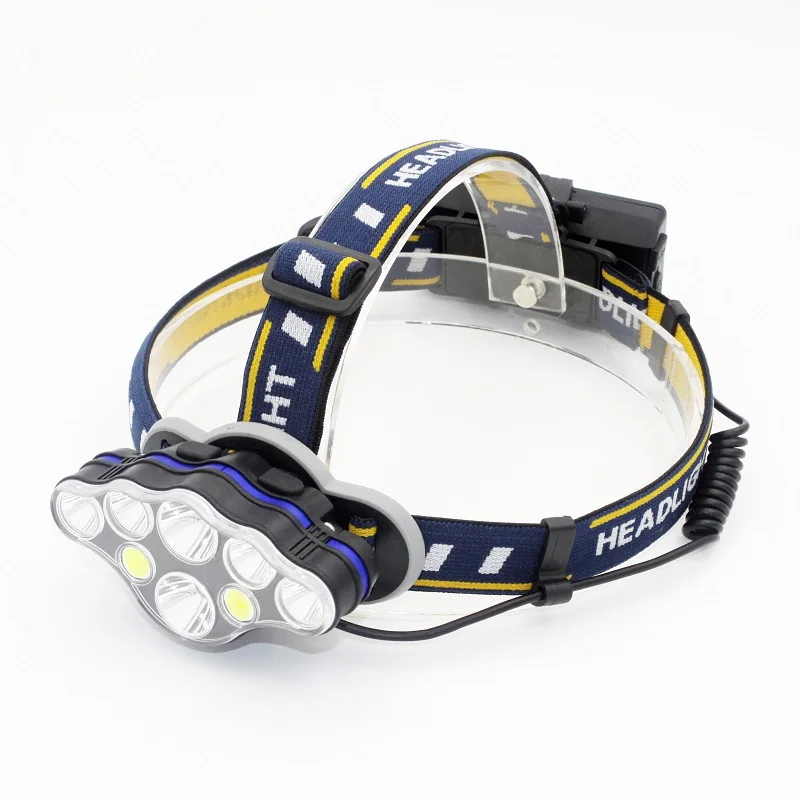 

3600Lm 15W LED USB Rechargeable 18650 Headlamps Portable Headlight Outdoor Home Camping Fishing Flashlight 8 lights 800m shot