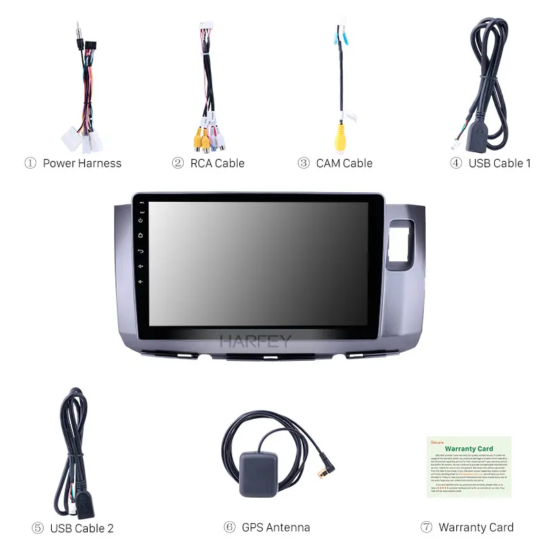 Best Harfey 10.1 inch Android 8.1 Auto Stereo Car GPS Radio for Perodua Alza 2010 with Bluetooth WIFI AUX support Carplay SWC TPMS 3