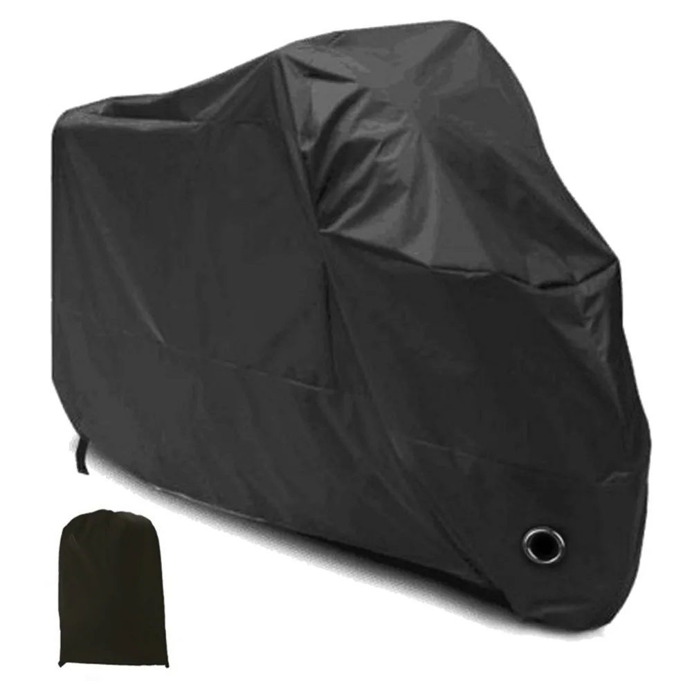 

New Arrival Motorcycle Waterproof Cover Black Motorcycle Cover Rain Vented UV Dust Protector Outdoor Rain Cover L/XL/XXL/XXXL