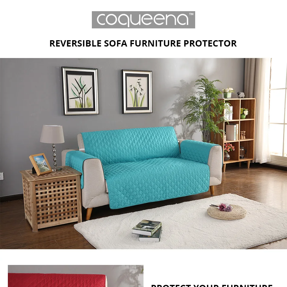 Reversível acolchoado sofá sofá capas poltrona reclinável