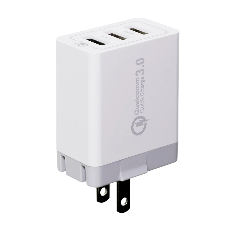 Штепсельная Вилка стандарта США QC3.0 зарядное устройство с 3USB выходом адаптер