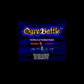 

Ogre Battle - The March of the Black Queen 16 bit Big Gray Game Card For NTSC Game Player Drop Shipping