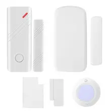 Sirena Alarma Sirene Alarme Беспроводная система охранной сигнализации 1 звуковой светильник сирена 2 двери окна магнитный датчик(JD11+ 06A+ 03B