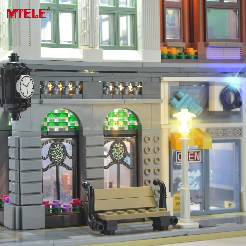 MTELE светодиодный светильник Up Kit для Creator Brick Green Bank светильник ing набор совместим с 10251(не включает модель