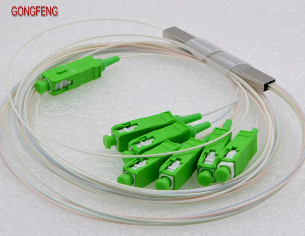 GONGFENG 10 шт. новый разъем 0 9 мм одномодовый 1:6 оптоволоконный Сплиттер PLC