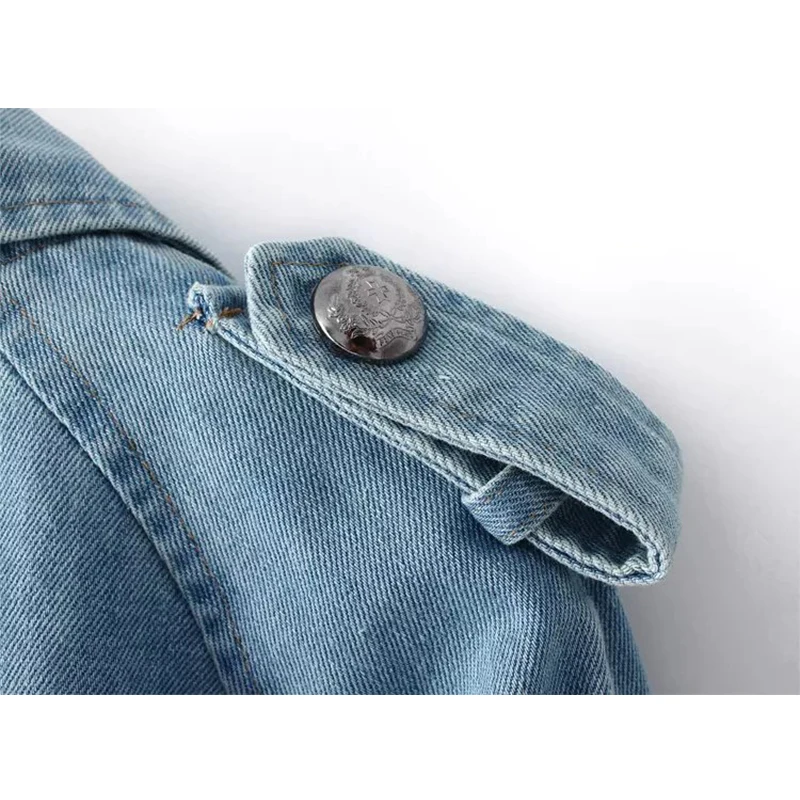 Rihschpiece весна негабаритных джинсовая куртка женская пончо vintage джинсовые куртки с