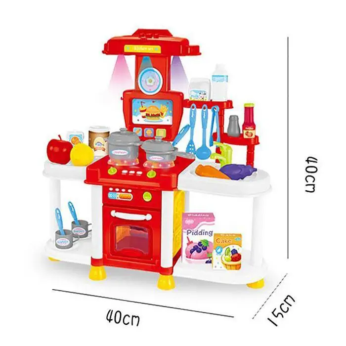 Набор кухонных принадлежностей детский звуковой светильник 0,64 кг кухонная игрушка красный, розовый свыше 3 лет