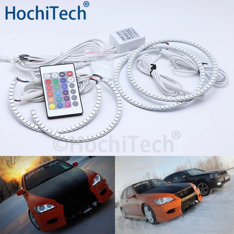 

For TOYOTA Altezza Gita (Japan) Multi-color Led Angel Eyes Kit RGB Halo Rings Daytime Running Light DRL