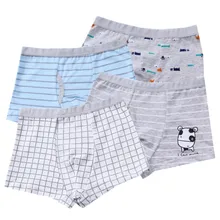 4 шт./партия, новые детские подростковые трусы нижнее белье для мальчиков трусы-боксеры из хлопка, детское нижнее белье трусы боксеры LHTNM424