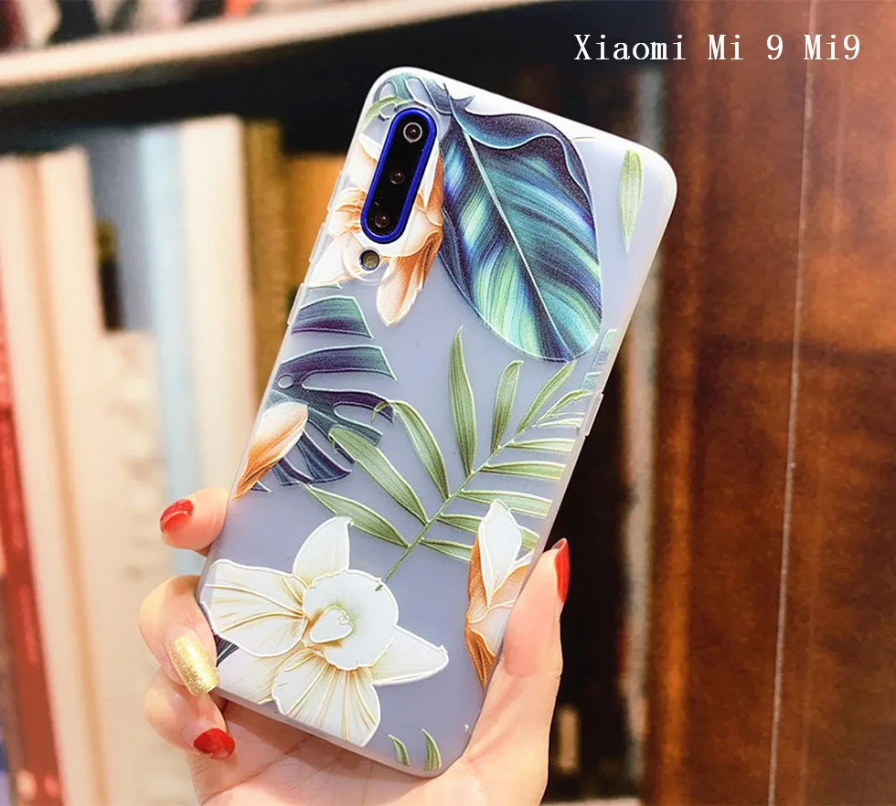 Чехол Xiaomi Mi 9 3D мягкий рельеф ТПУ силиконовый чехол для задней панели телефона Mi9