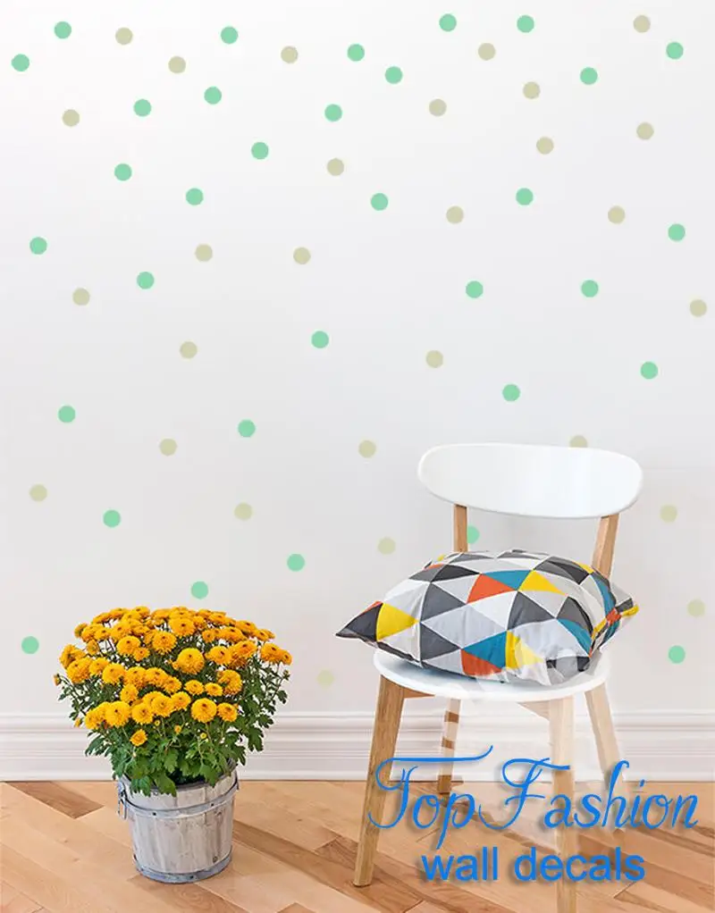 Polka dots Wall Decal DIY 2Color 140 Polka Dot Small Polka Dots Decal