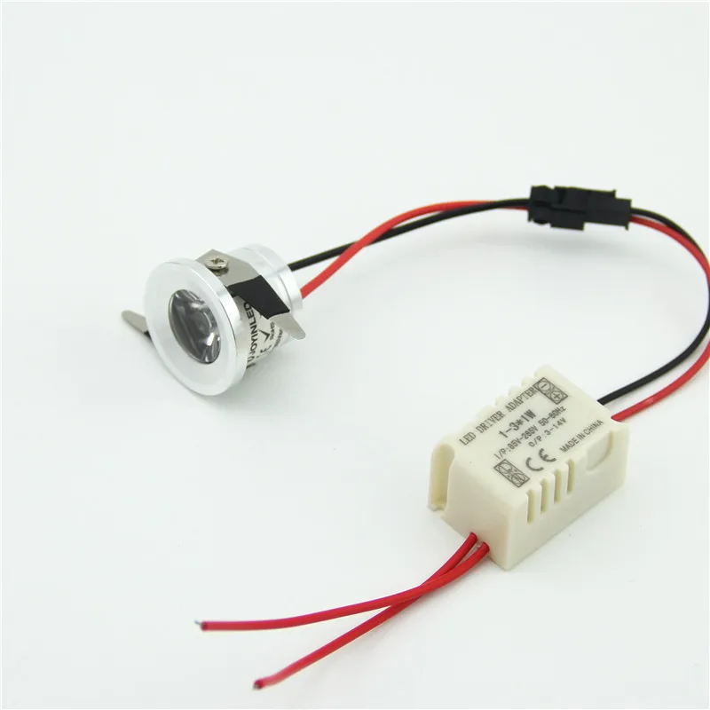Горячая AC85V-265V серебристый даунлайт Встраиваемый светодиодный потолочный прожектор лампа 1 Вт мини COB светильник для ювелирного шкафа