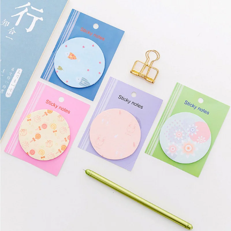 

1X kawaii Coloured drawing weekly plan Sticky Notes Post It Memo Pad stationery School Supplies Planner Stickers Paper