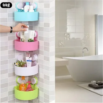 

Bathroom Shelf Shampoo Triangle Holder Toothpaste Toothbrush Corner shower storage rack Double Sucker Storage Rack Kitchen