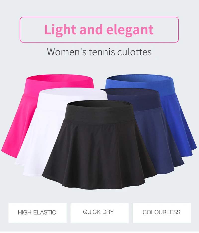 Для женщин спортивные теннис Спортивная юбка сарафаны быстро сухой Йога шорты Компрессионные два слоя Йога юбка