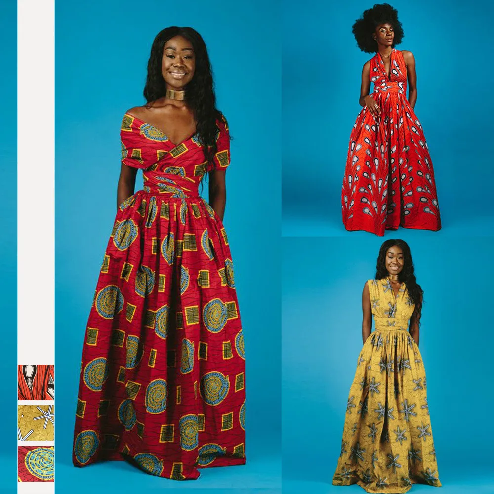 

2019 new arrival summer sexy fashion style african women dashiki plus size long dress