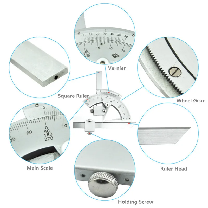 Tools Protractors JIGUOOR 0320 Degree Precision Angle Measuring Finder