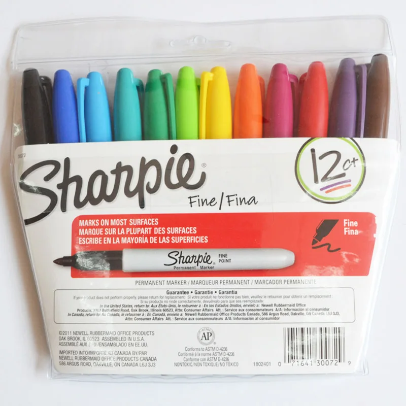 Sanford Sharpie31993 30072 80's Glam Fine Point постоянный marker12ct 24ct цвета