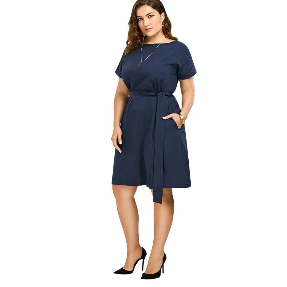 2018 новое летнее платье плюс размер L 6XL Vestidos модное красное синее зеленое