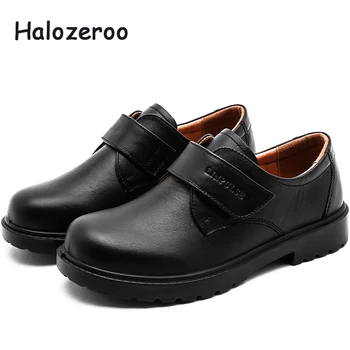 

New 2019 Autumn Kids Genuine Leather Shoes Baby Girls Black Shoes Children Fashion Flats Boys Brand Oxford School Shoes Platform