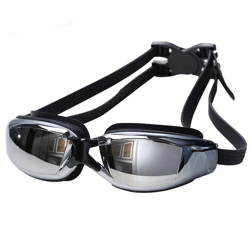 Водонепроницаемые и противотуманные Профессиональные Большие оправы очки с покрытием УФ-защитой HD очки для плавания силиконовые очки
