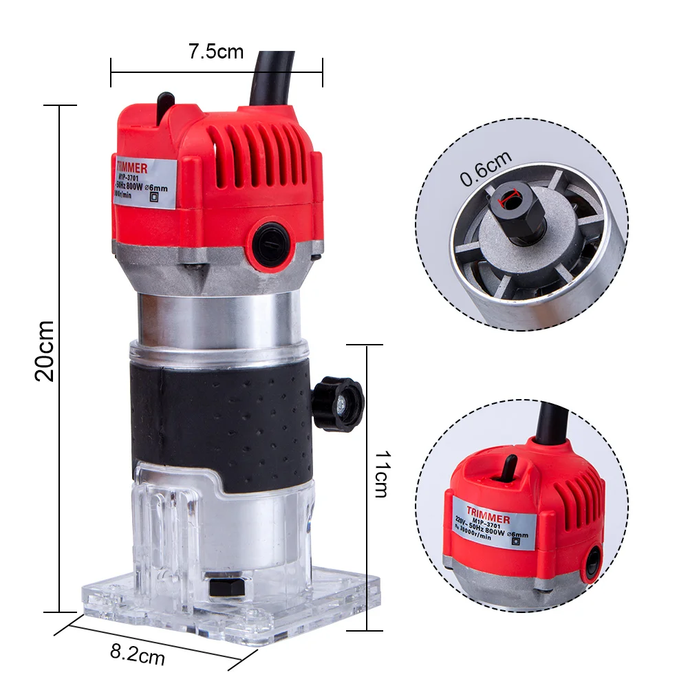 220 В 650 Вт триммер роутера прочный маленький медный мотор резьба машина 1/" Чак Электрический деревообрабатывающий триммер Электроинструмент дерево Сделай Сам