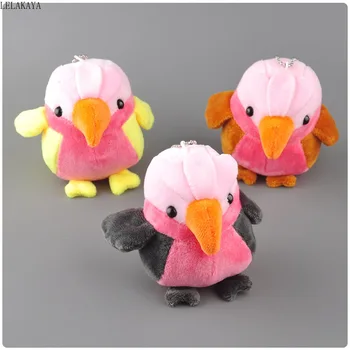 

9cm Plush Cartoon Colorful Parrot Keychain Soft Stuffed Animals Creative Bags Xmas Key Rings Pendant Kawaii Doll Drop Shipping