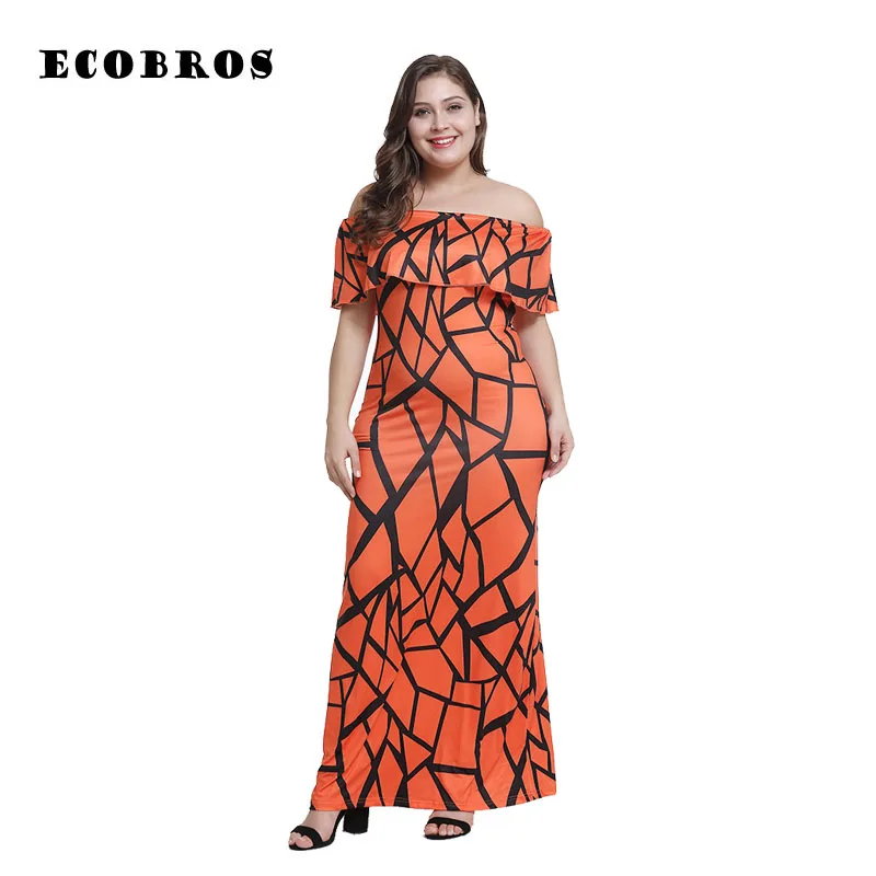 

S-5XL 2019 Women fashion loose print Dress plus size Dress Bodycon Female Elegant beach long Dress Clearance sale Vestidos