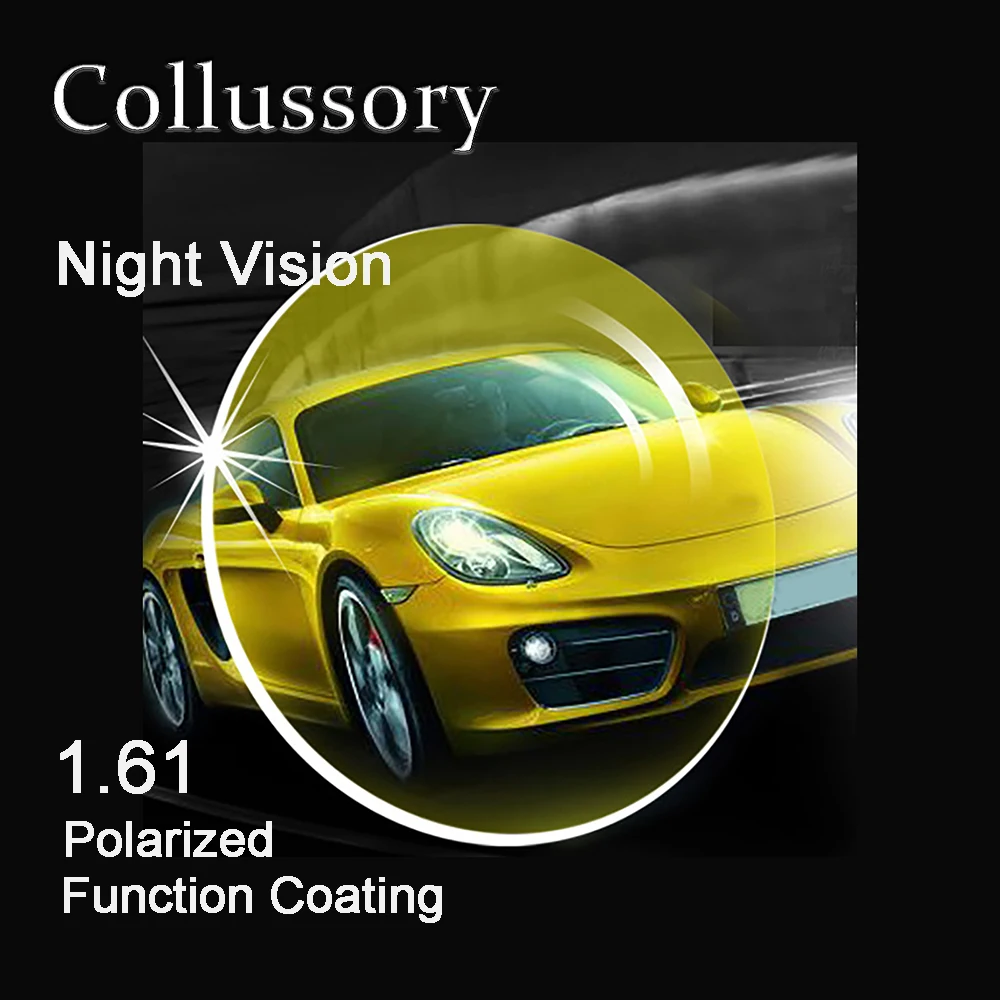 1.61 Index Polarized Night Vision Yellow Optical Prescription EMI HMC