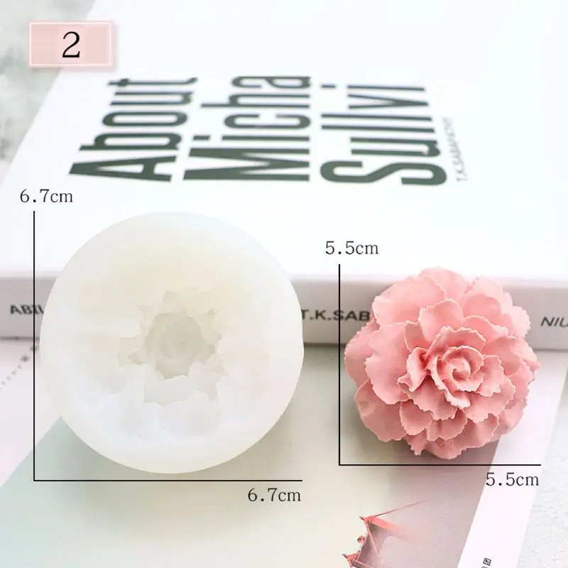 3D Гвоздика форма для выпечки в виде цветка Плесень ручной работы Мыло Свеча для торта смолы формы