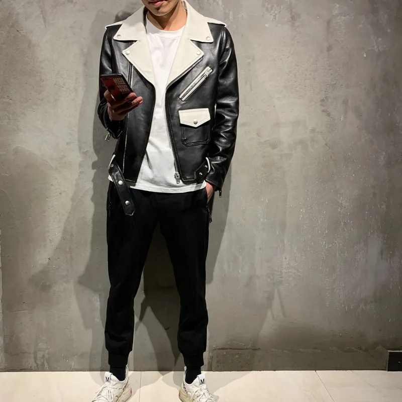 

men's real leather jacket male genuine leather jacket