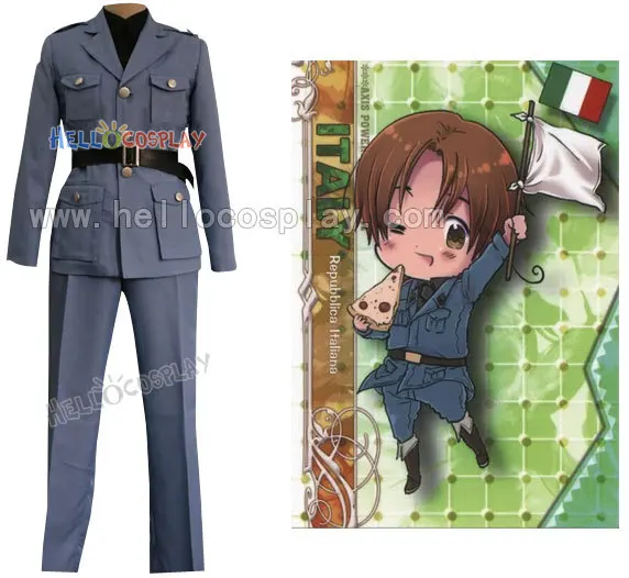 

(cosplaydaddy) Japanese Anime Outfit Hetalia Axis Powers North Italy Military Uniform H008