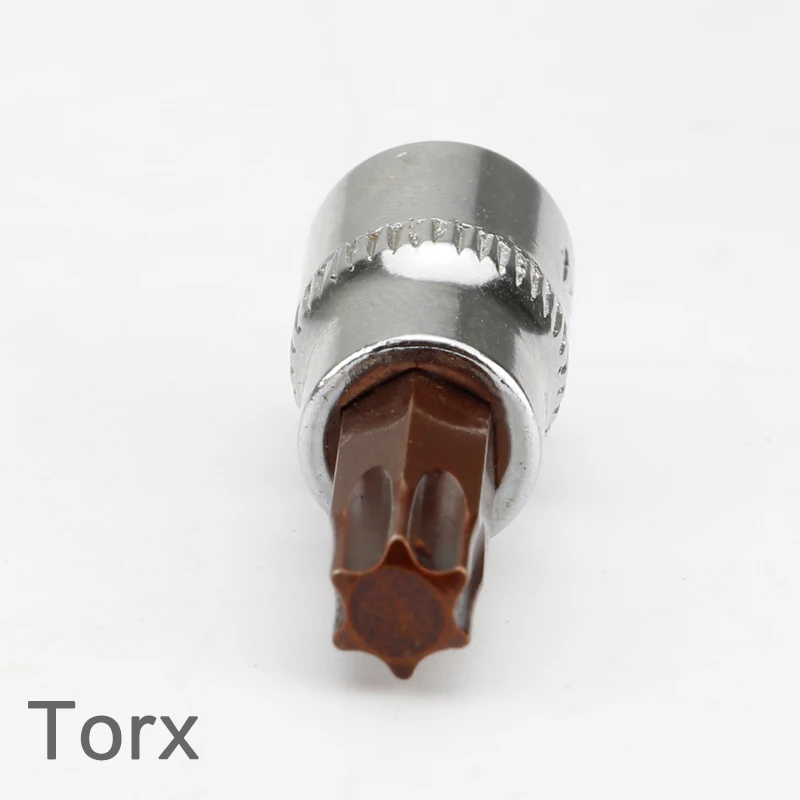 21Pcs 1/4" 6.35mm Drive Torx Star Bit Socket Kit Set for Hand Tools Hex Sockets for Ratchet Wrench PH1-PH3 T10-T40 HW3-HW8 4