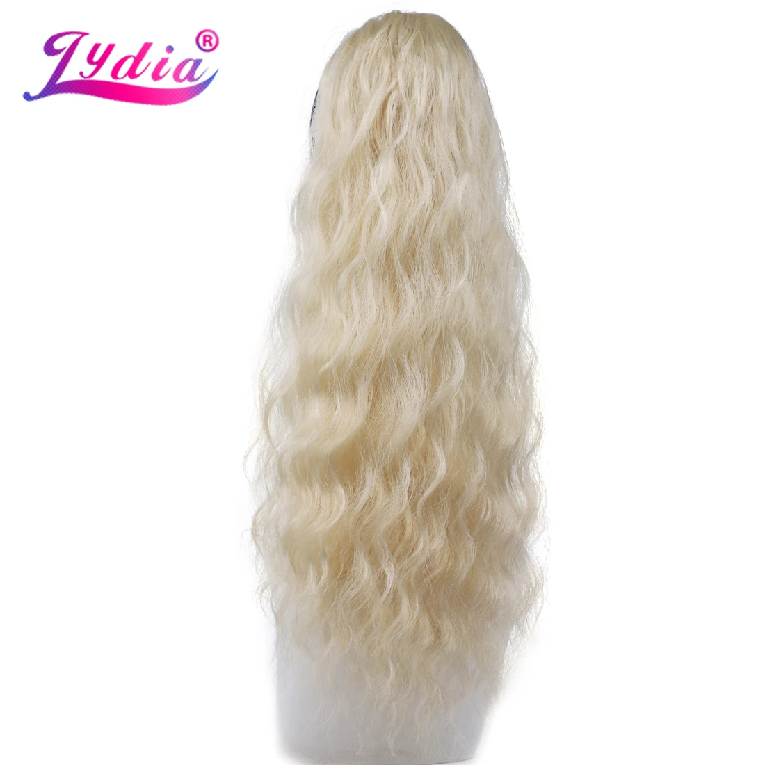 Лидия синтетический 1"-24" шиньон длинные волнистые волосы с двумя пластиковыми гребнями конский хвост Расширения Все цвета доступны блонд