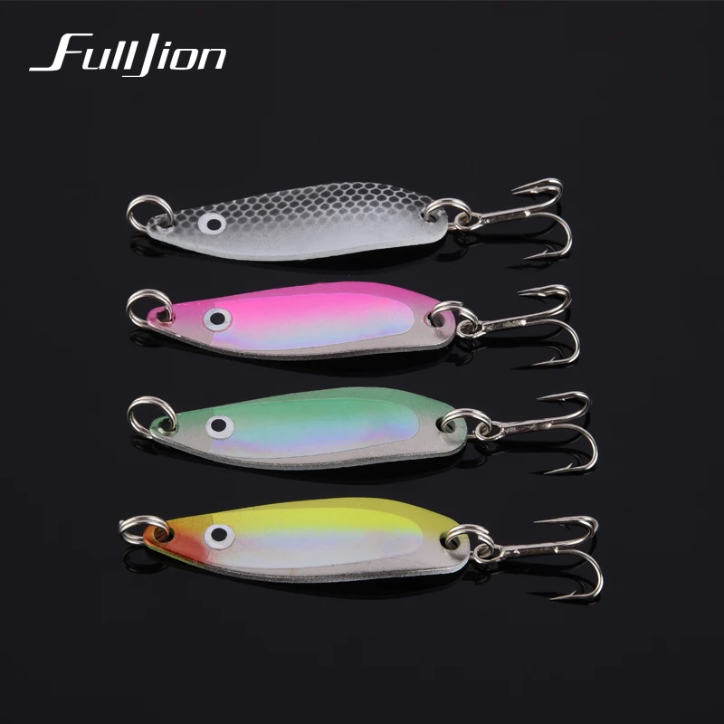 4 unids/lote Fulljion mano cuchara Spinner Señuelos de Pesca Wobblers cebos duros lentejuelas de Pesca con ganchos 3D ojos Pesca Isca 4 unids/lote Fulljion mano cuchara Spinner Señuelos de Pesca Wobblers cebos duros lentejuelas de Pesca con ganchos 3D ojos Pesca Isca