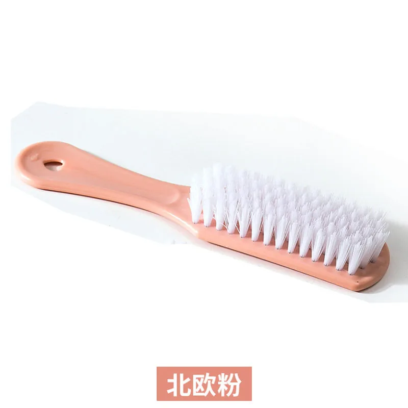 Пластиковая щетка для чистки, простая мягкая щетка для мытья волос, щетка для мытья белья - Цвет: Розовый