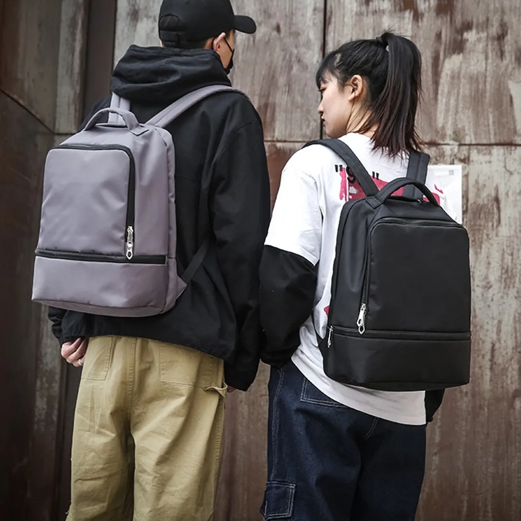 

Nylon Leisure Zipper Bag Student Backpack Folding Bag Shoulder Bag Couple Travel Bag 36-55 Litre 19cm(L)18cm(W)42cm(H) #50