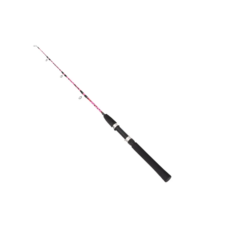 Удочка из углеродного ледяного волокна 80 см, мини телескопическая ручка из пенопласта, зимние удочки, рыболовные снасти - Цвет: Красный