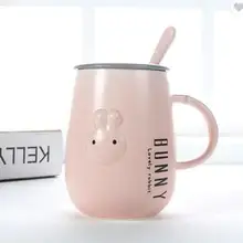 Повседневная керамика походная кружка с крышкой и ложкой