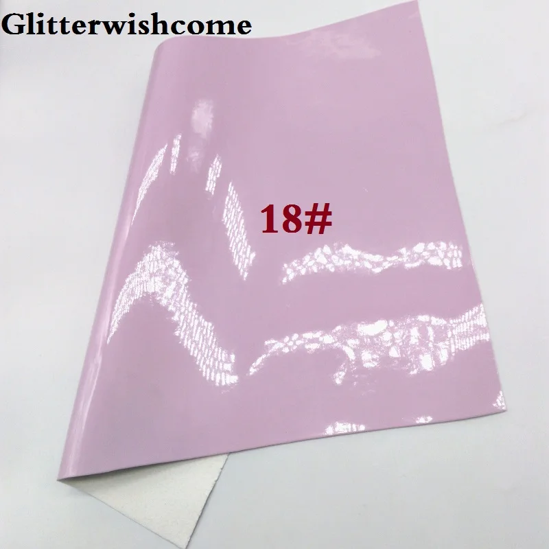 Glitterwishcome 21X29 см A4 размер винил для бантов лакированная гладкая кожа Fabirc искусственная кожа листы для бантов, GM121A - Цвет: 18