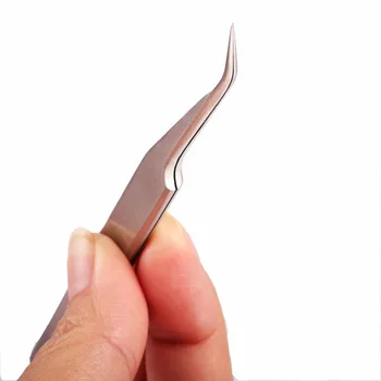 

Little Beak of Eagle 51-SA Stainless Steel Eyelash Tweezer for Eyelash Extensions, Professional Tool for Eyelashes