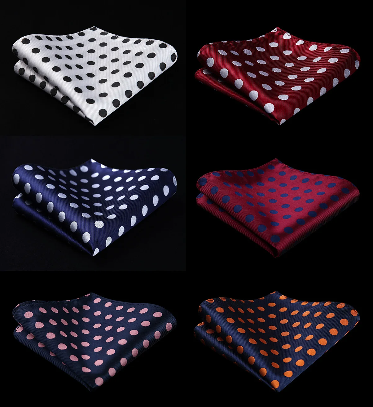  Men Fashion Pocket Square Striped Plaid 6 Pcs 25 x 25 cm Wedding Party Business Handkerchief Gift B