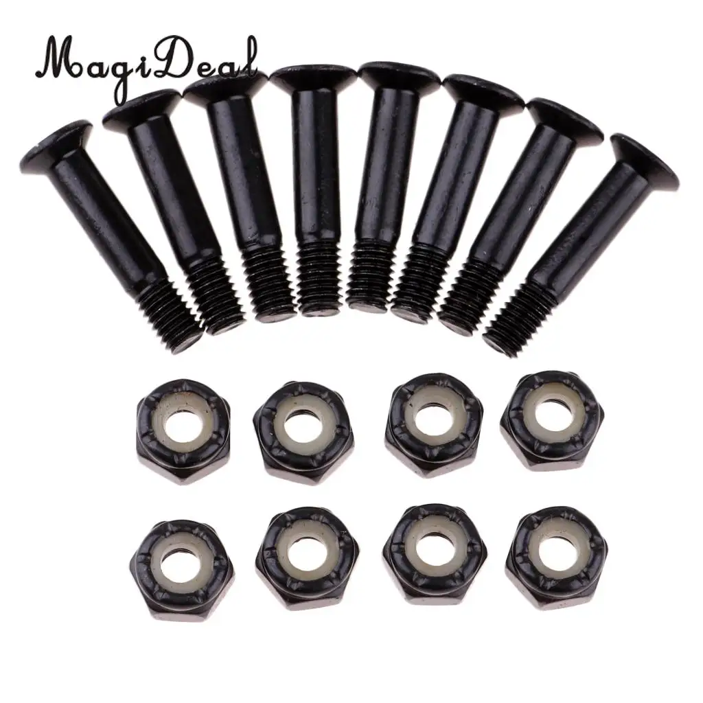 8 Pieces Skateboard Longboard Mounting Bolts Screws Nuts Hardware Set